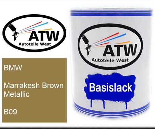 BMW, Marrakesh Brown Metallic, B09: 1L Lackdose, von ATW Autoteile West.